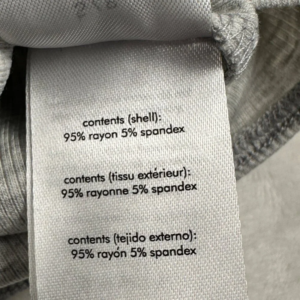 WeWoreWhat Womens Henley Bodysuit Gray Sz M Ribbed Long-Sleeve Comfy Stretch NWT - Picture 4 of 11